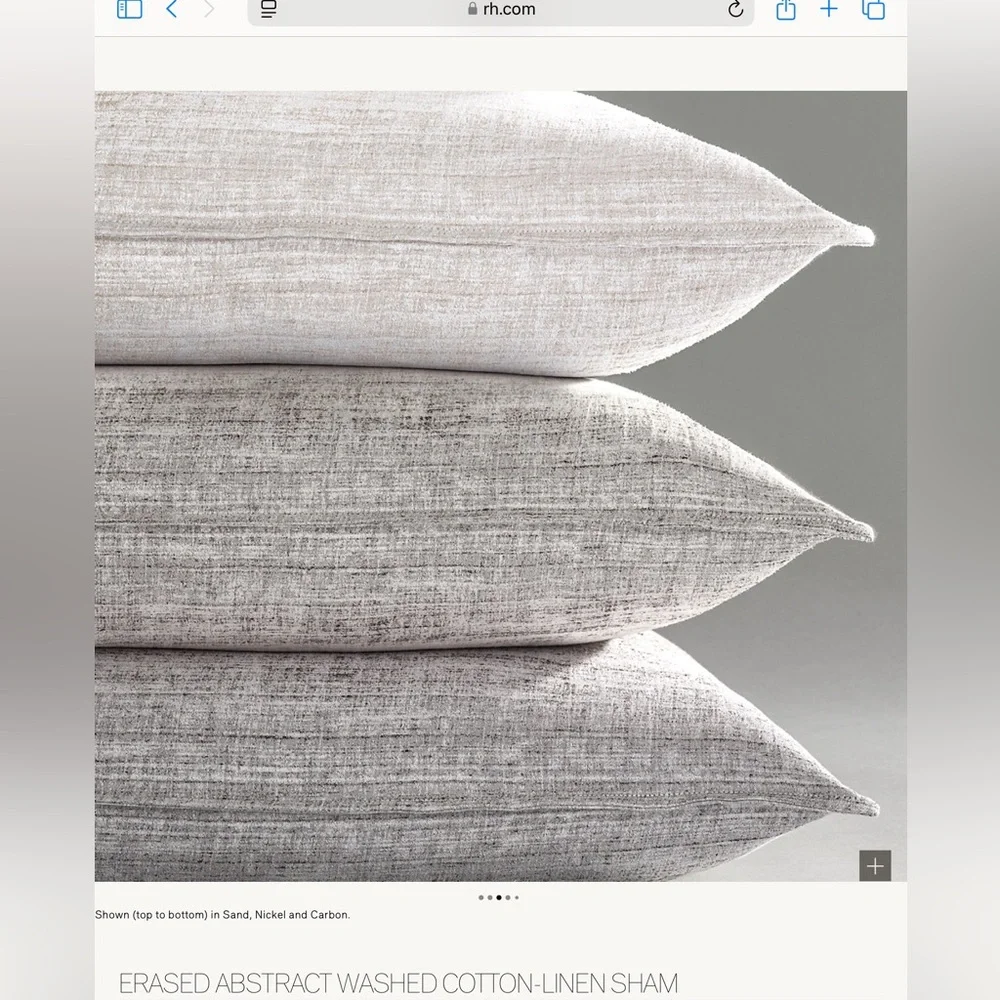 Restoration Hardware Erased abstract cotton-linen standard sham❤️❤️❤️❤️